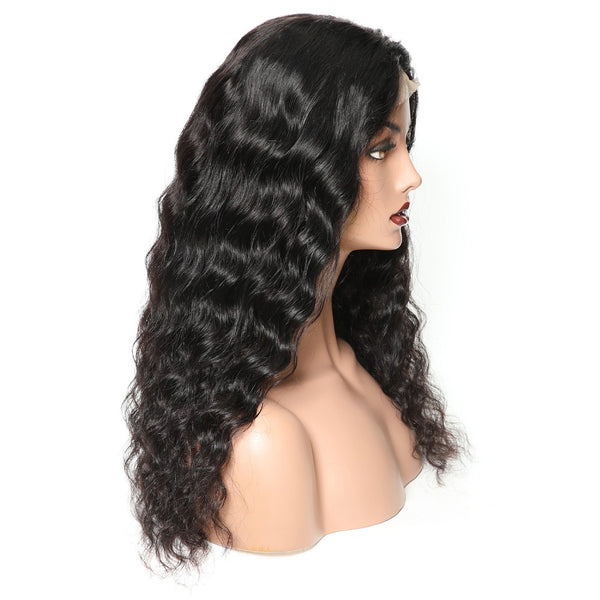Brazilian Virgin Unprocessed Human Hair Lace Frontal Water Wave Wig