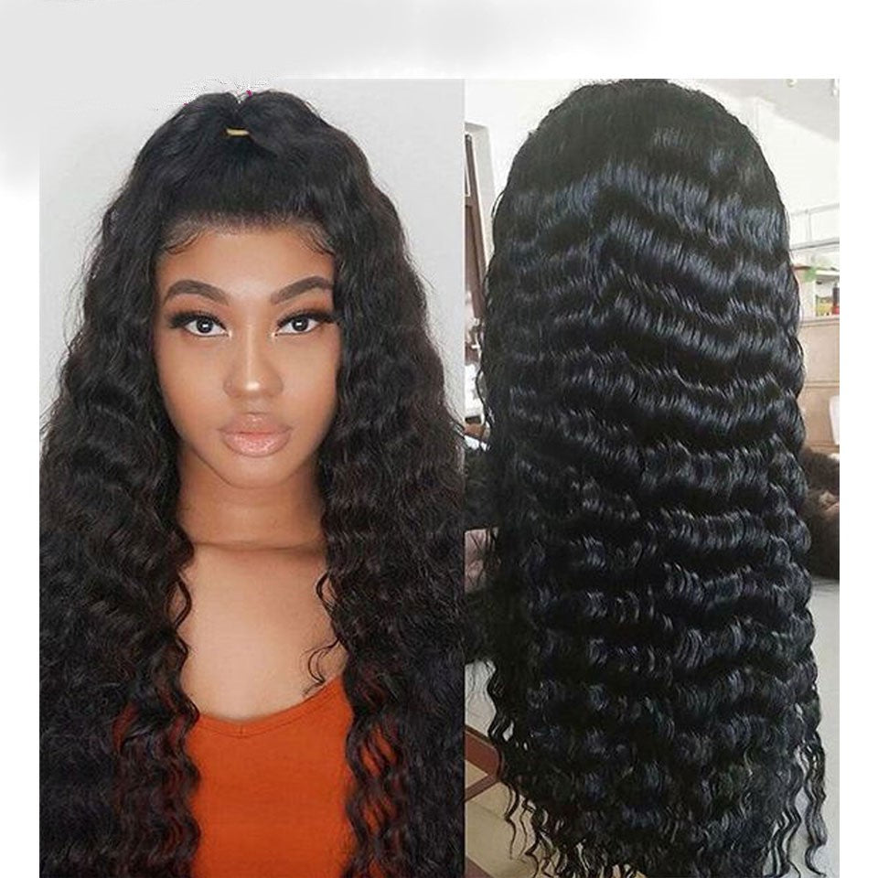 Brazilian Virgin Unprocessed Human Hair Lace Frontal Water Wave Wig
